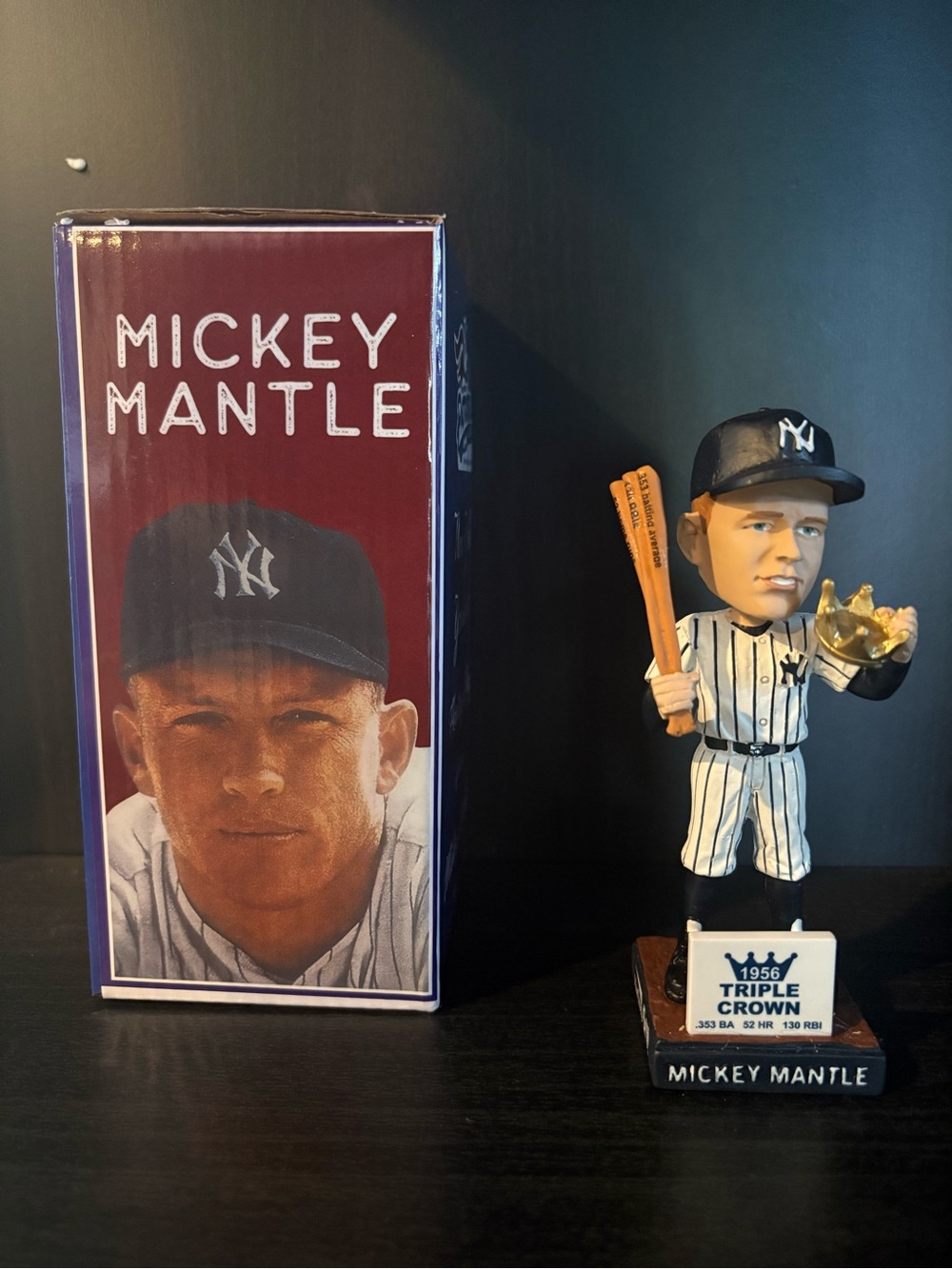 Mickey Mantle New York Yankees Triple Crown Bobblehead - 7/31/26 sga new in box
